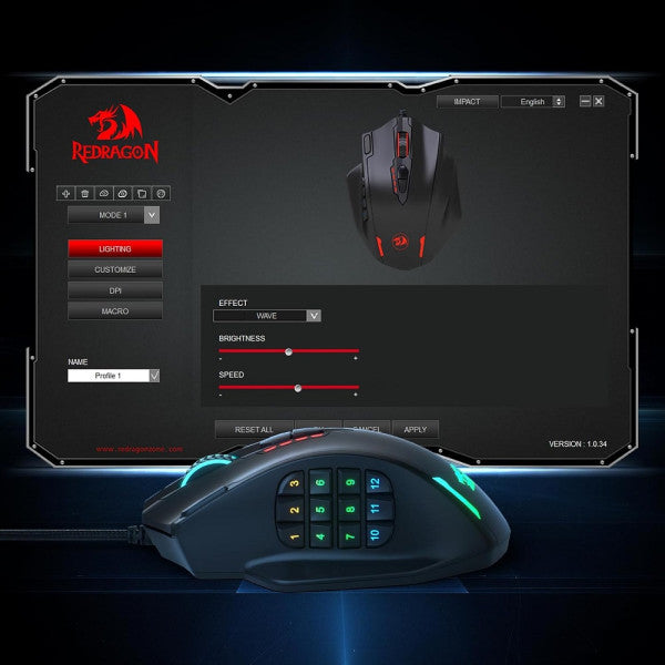 Redragon M908 Impact RGB MMO Redragon M908 Impact RGB MMO